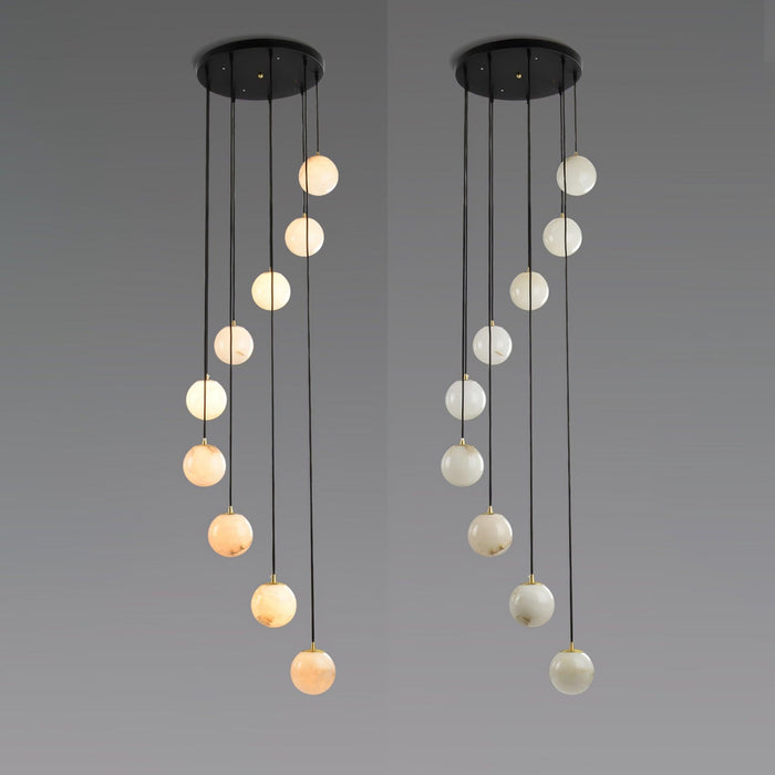 Alabaster Balls Cluster Chandelier - Simprolos