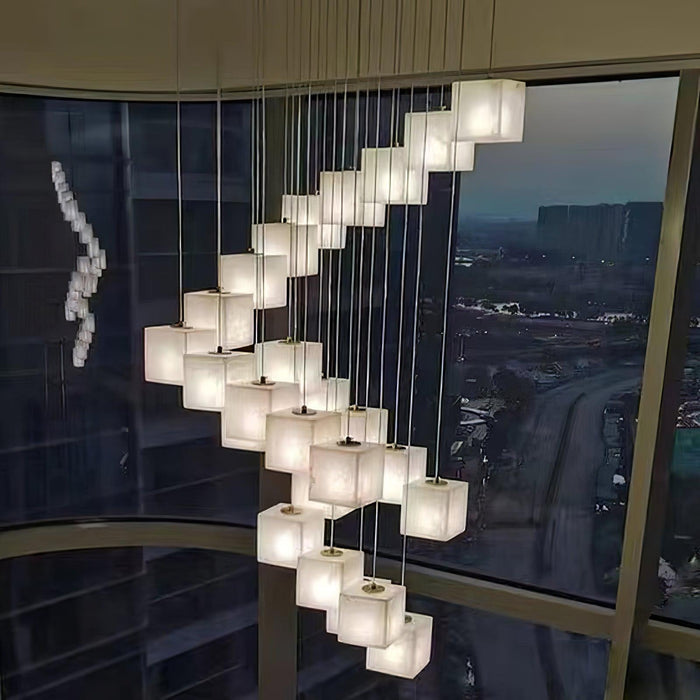 Alabaster Box Chandelier - Simprolos