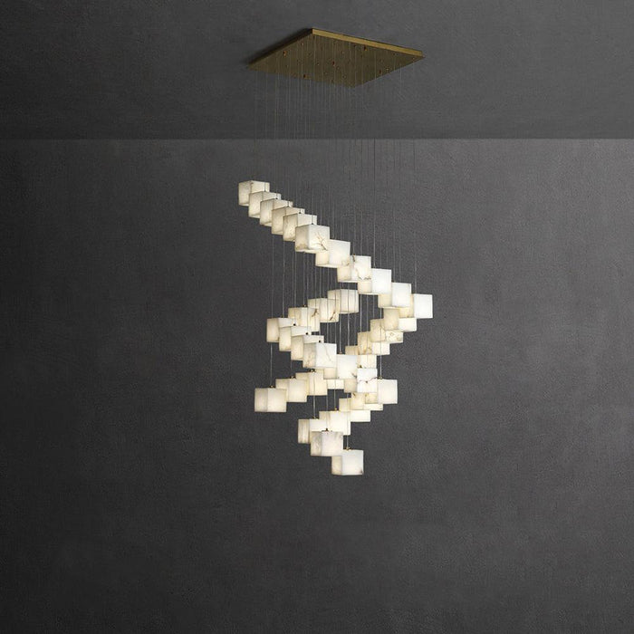 Alabaster Box Pendant Light - Simprolos