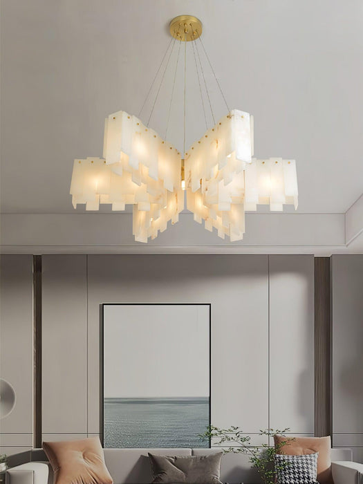 Alabaster Cascade Tiered Chandelier - Simprolos