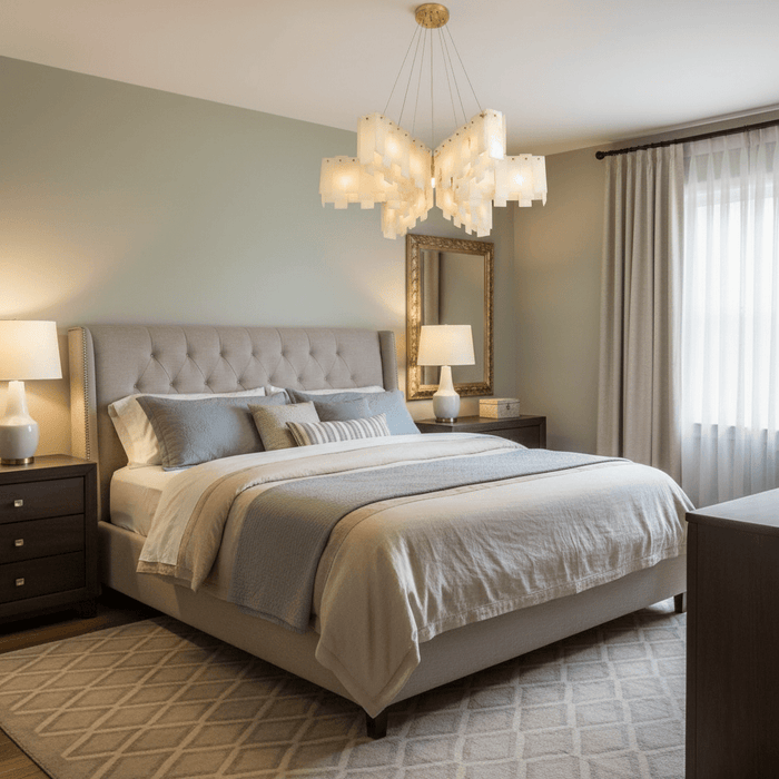 Alabaster Cascade Tiered Chandelier - Simprolos