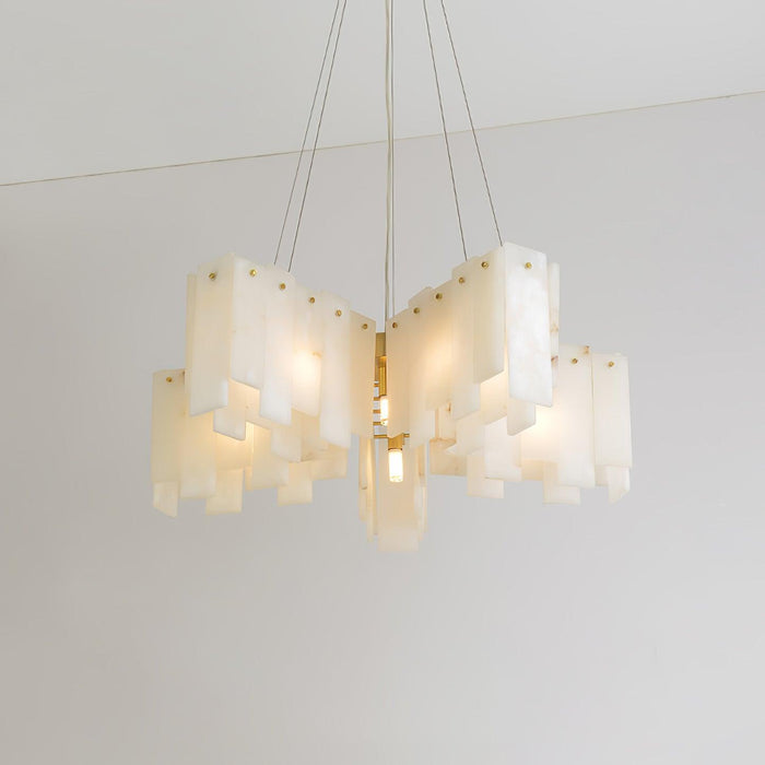Alabaster Cascade Tiered Chandelier - Simprolos
