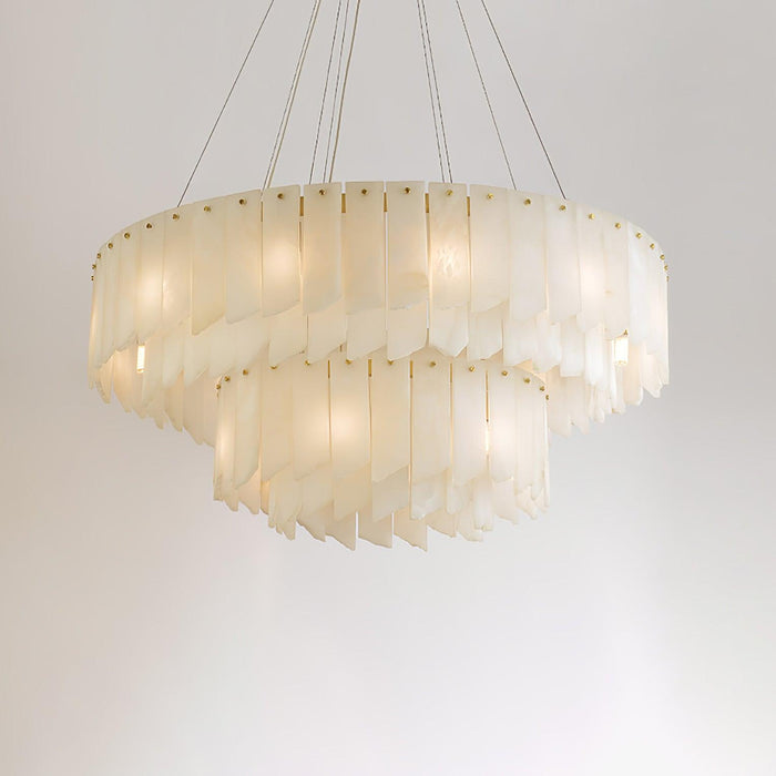 Alabaster Cascade Tiered Chandelier - Simprolos