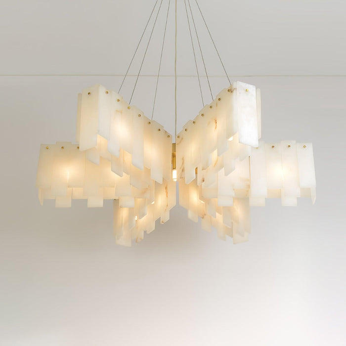 Alabaster Cascade Tiered Chandelier - Simprolos