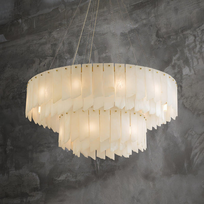 Alabaster Cascade Tiered Chandelier - Simprolos