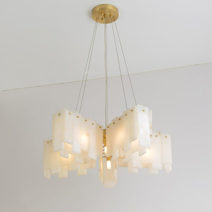 Alabaster Cascade Tiered Chandelier - Simprolos