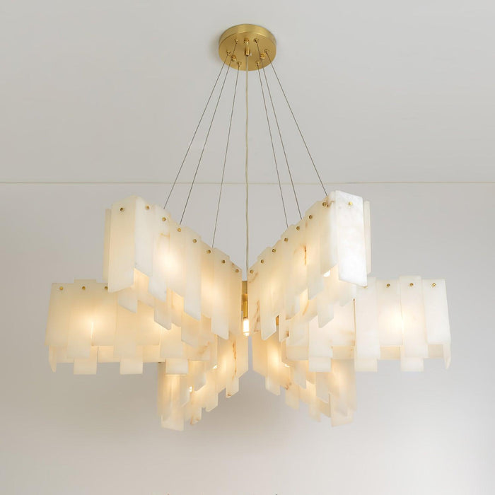 Alabaster Cascade Tiered Chandelier - Simprolos