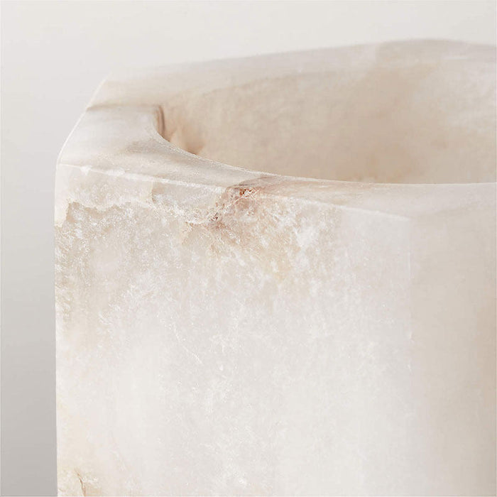 Alabaster Cube Candle Holder - Simprolos