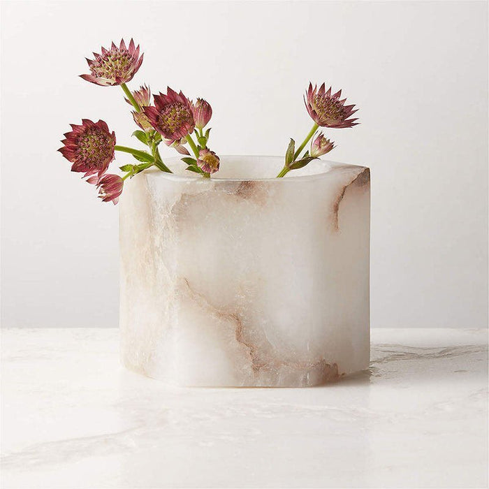 Alabaster Cube Candle Holder - Simprolos