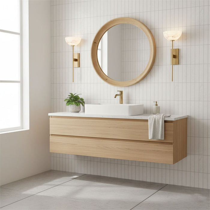 Alabaster Cup Wall Lamp - Simprolos