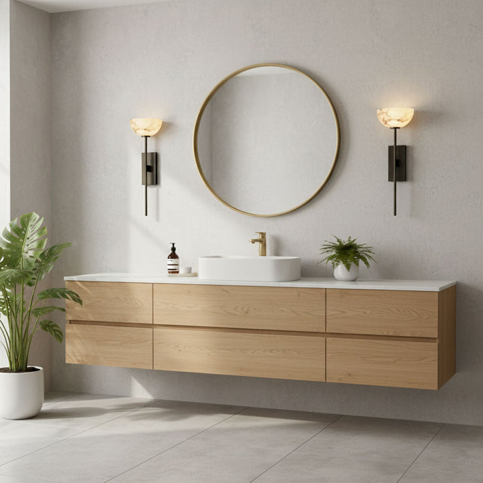 Alabaster Cup Wall Lamp - Simprolos