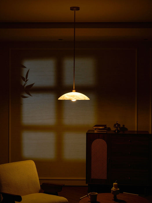 Alabaster Dome Pendant Lamp - Simprolos