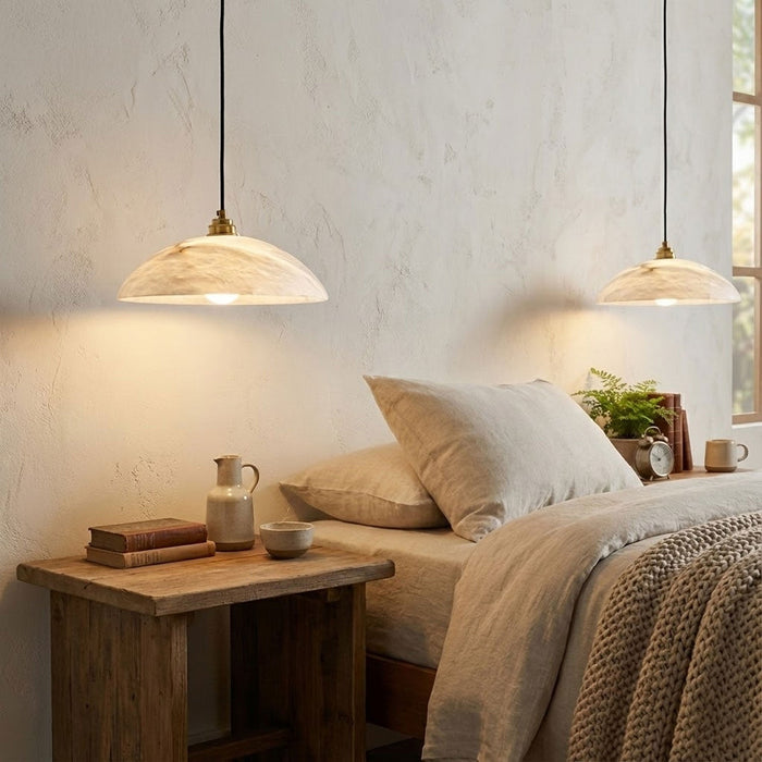 Alabaster Dome Pendant Lamp - Simprolos