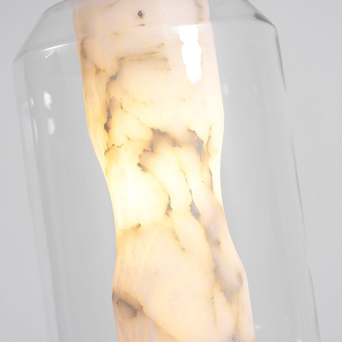 Alabaster Glass Cylinder Pendant Light - Simprolos