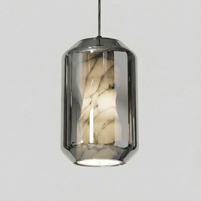 Alabaster Glass Cylinder Pendant Light - Simprolos