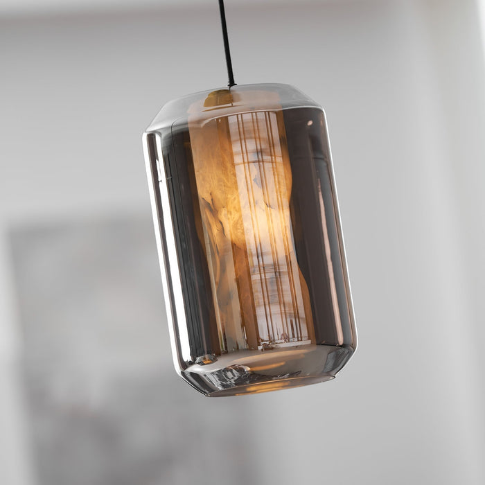 Alabaster Glass Cylinder Pendant Light - Simprolos