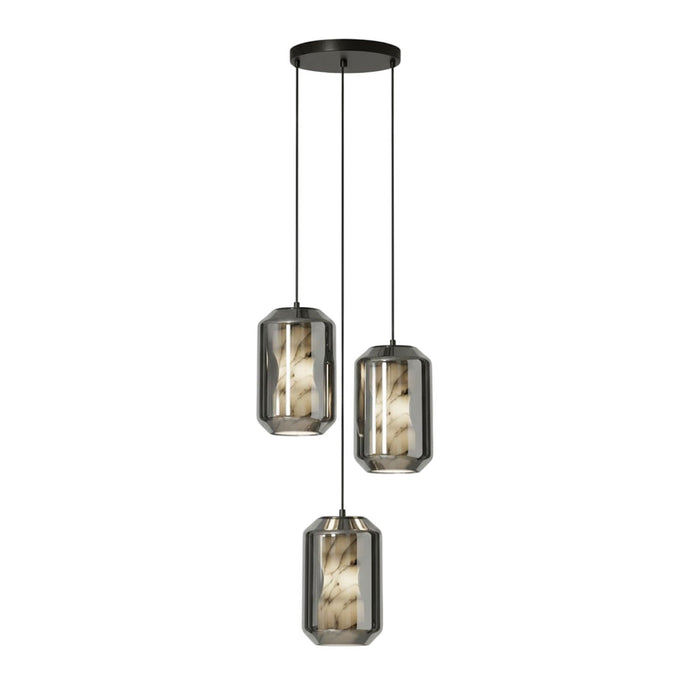 Alabaster Glass Cylinder Pendant Light - Simprolos