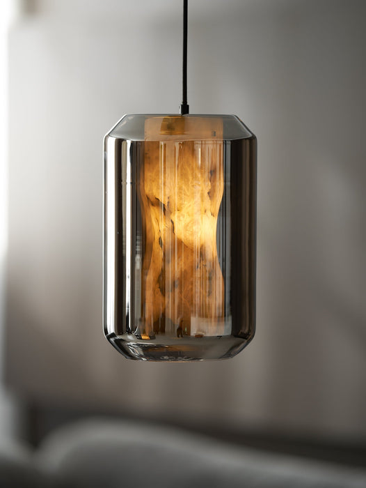 Alabaster Glass Cylinder Pendant Light - Simprolos