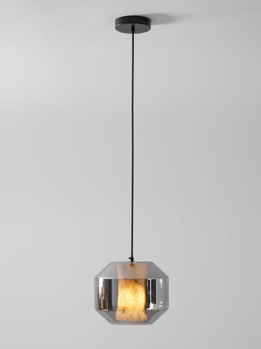 Alabaster Glass Cylinder Pendant Light - Simprolos