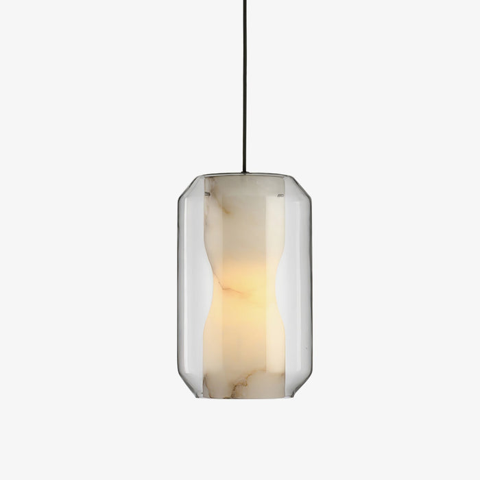 Alabaster Glass Cylinder Pendant Light - Simprolos