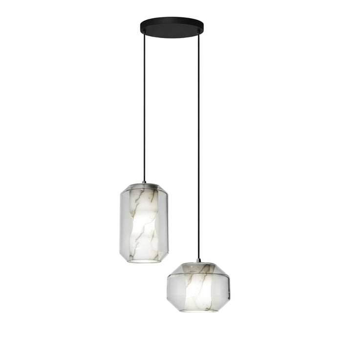 Alabaster Glass Cylinder Pendant Light - Simprolos