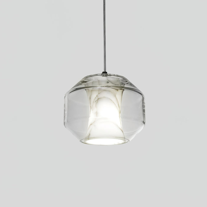 Alabaster Glass Cylinder Pendant Light - Simprolos