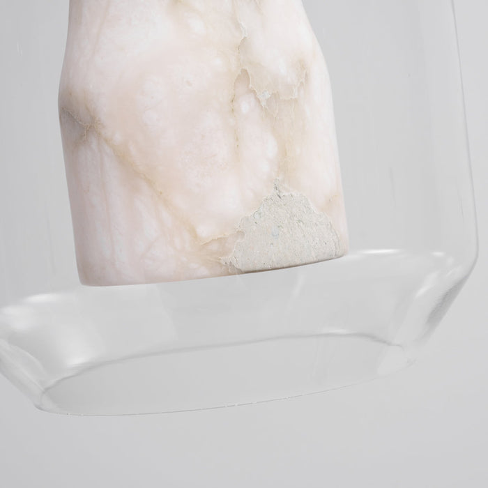 Alabaster Glass Cylinder Pendant Light - Simprolos