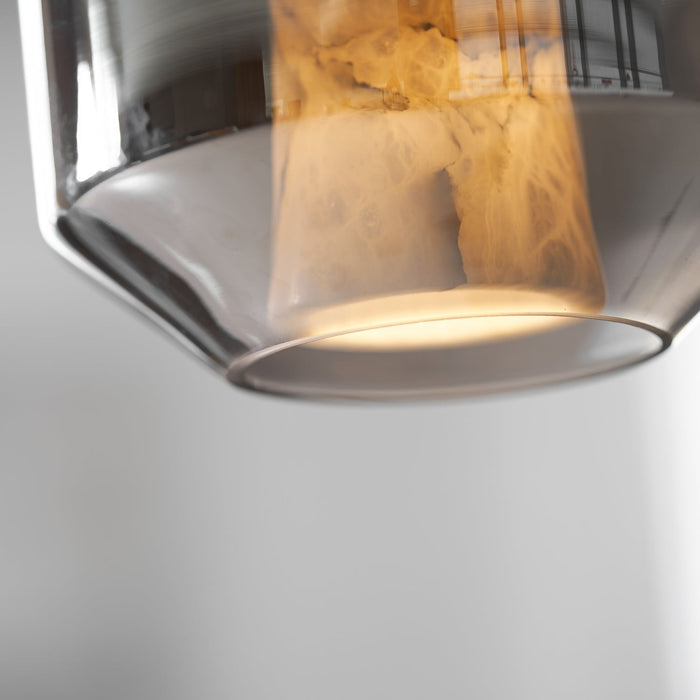 Alabaster Glass Cylinder Pendant Light - Simprolos