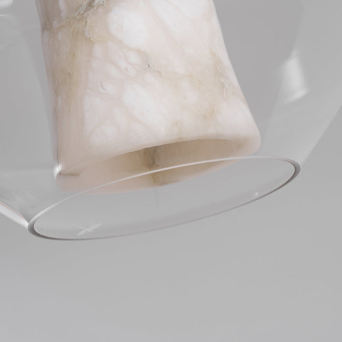 Alabaster Glass Cylinder Pendant Light - Simprolos