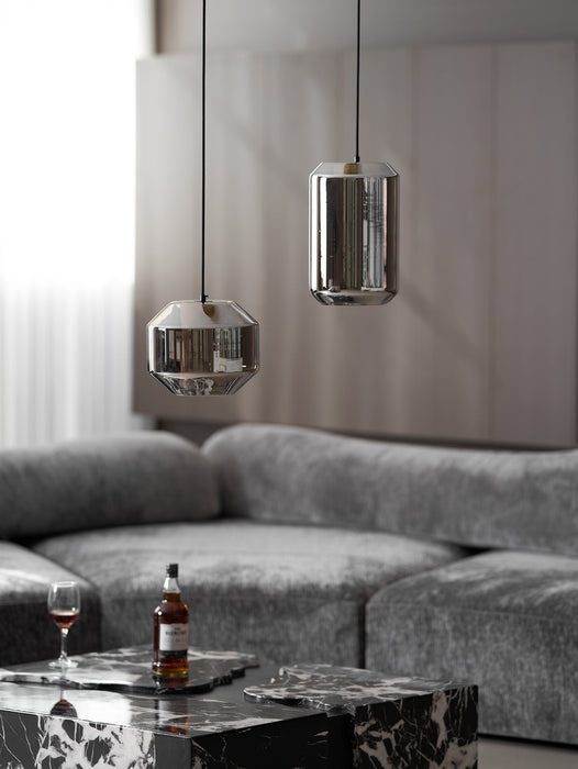 Alabaster Glass Cylinder Pendant Light - Simprolos