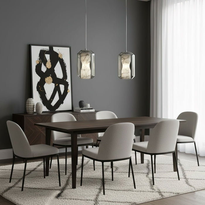 Alabaster Glass Cylinder Pendant Light - Simprolos