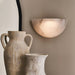 Alabaster Half - Moon Wall Sconce - Simprolos