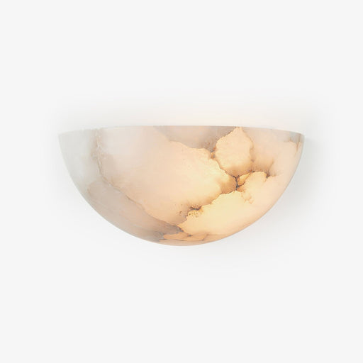 Alabaster Half - Moon Wall Sconce - Simprolos