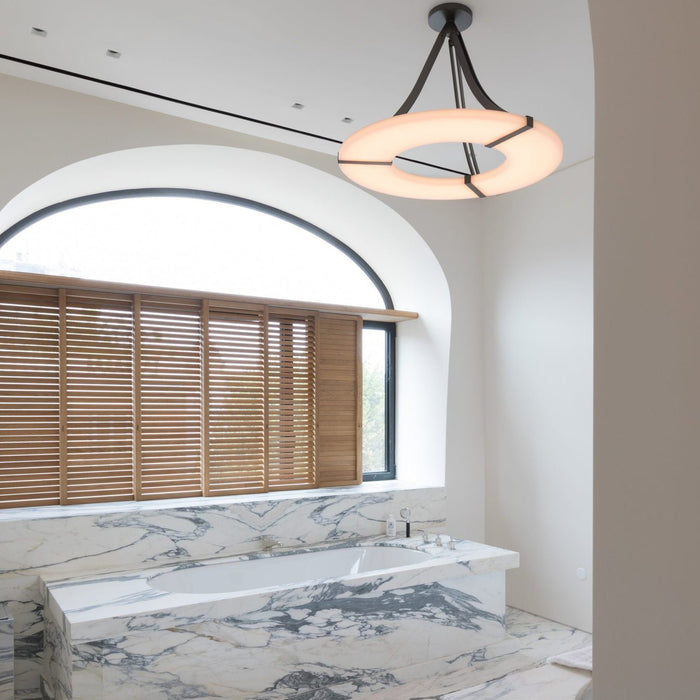 Alabaster Halo Pendant Light - Simprolos