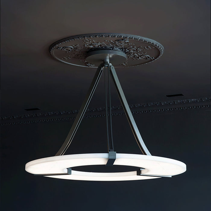 Alabaster Halo Pendant Light - Simprolos