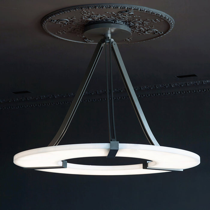 Alabaster Halo Pendant Light - Simprolos