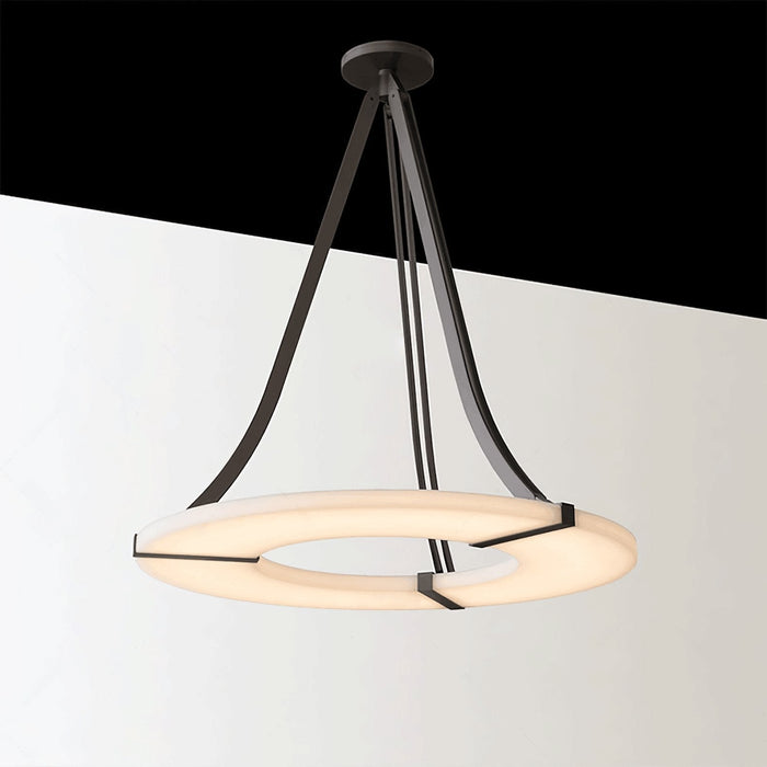Alabaster Halo Pendant Light - Simprolos