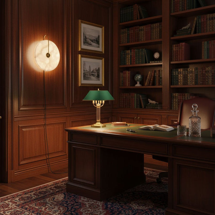 Alabaster LED Plug - In Wall Lamp - Simprolos