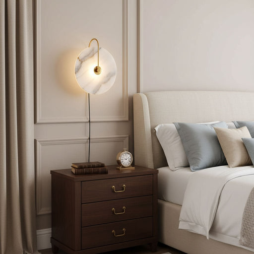 Alabaster LED Plug - In Wall Lamp - Simprolos