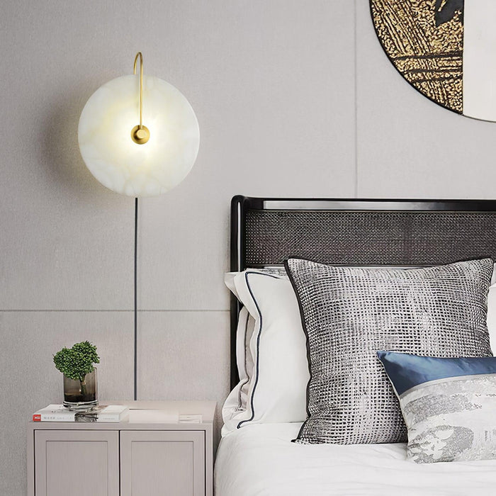 Alabaster LED Plug - In Wall Lamp - Simprolos