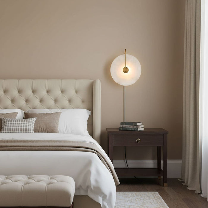 Alabaster LED Plug - In Wall Lamp - Simprolos