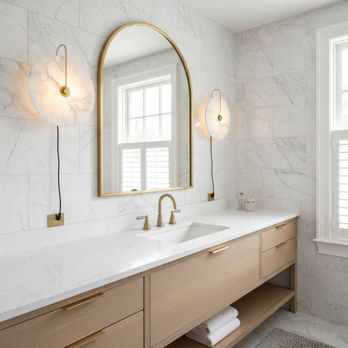 Alabaster LED Plug - In Wall Lamp - Simprolos