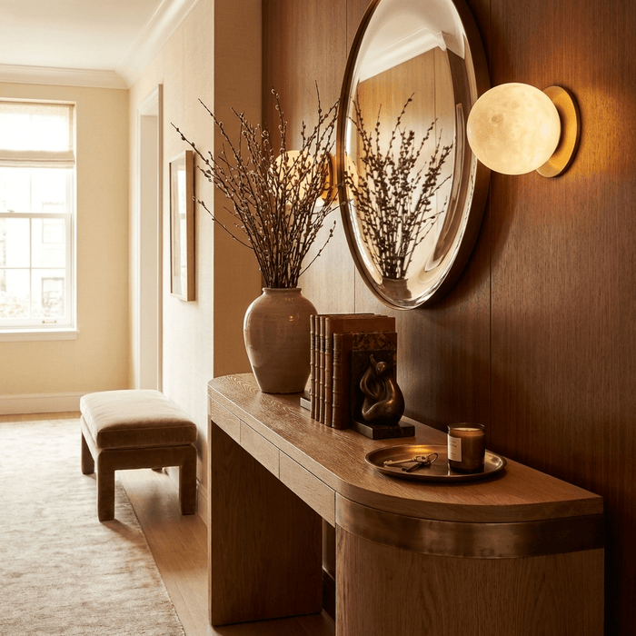 Alabaster Mini Orb Wall Lamp - Simprolos