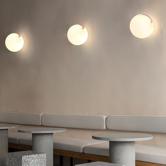 Alabaster Mini Orb Wall Lamp - Simprolos