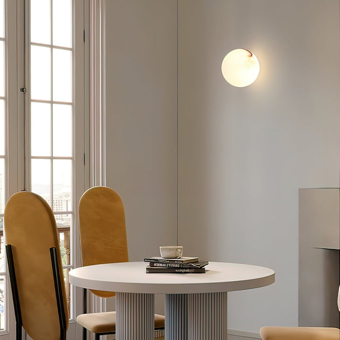 Alabaster Mini Orb Wall Lamp - Simprolos