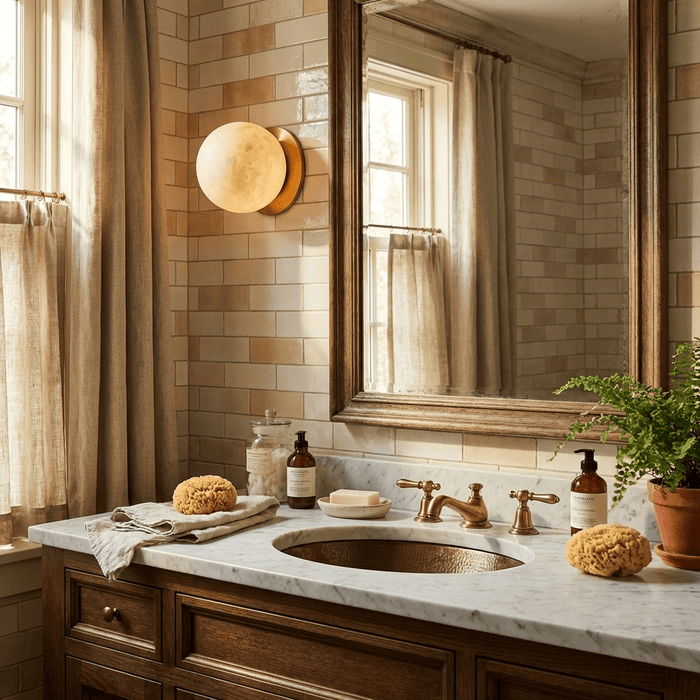 Alabaster Mini Orb Wall Lamp - Simprolos