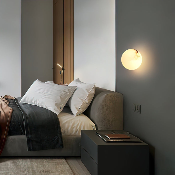 Alabaster Mini Orb Wall Lamp - Simprolos