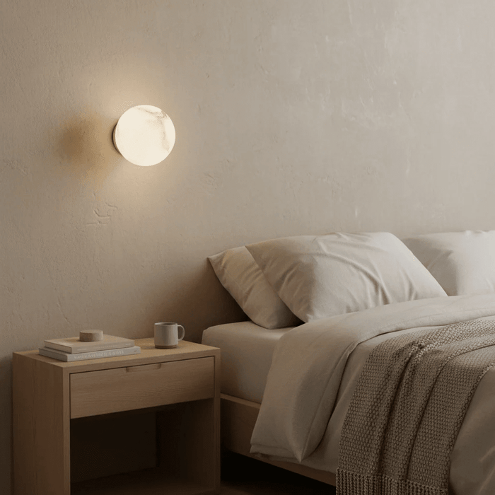 Alabaster Mini Orb Wall Lamp - Simprolos