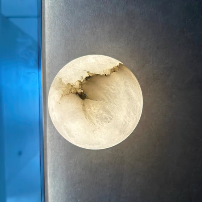 Alabaster Mini Orb Wall Lamp - Simprolos