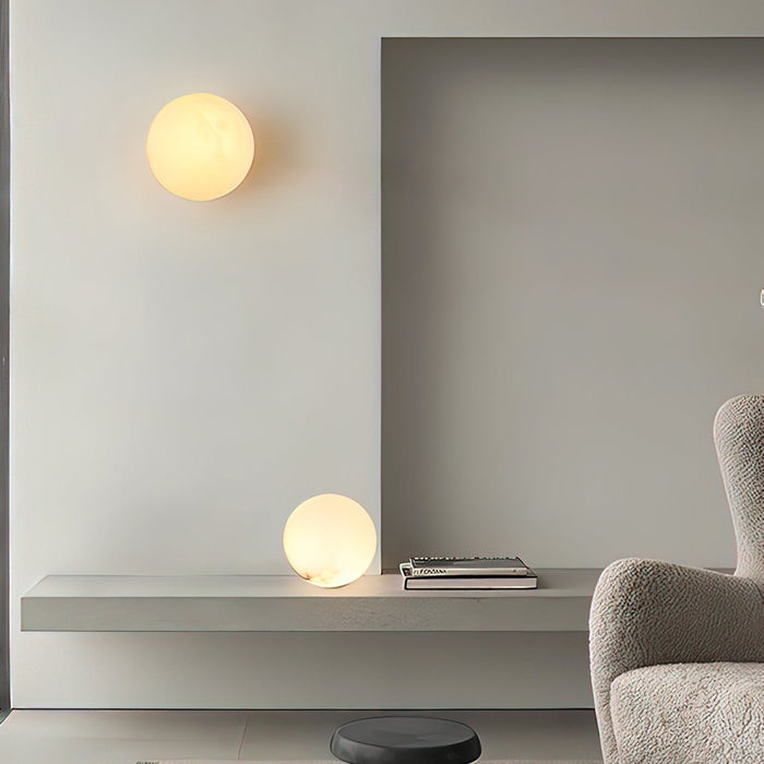 Alabaster Mini Orb Wall Lamp - Simprolos